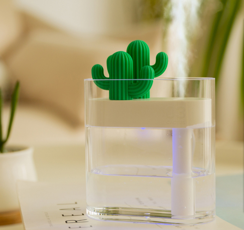 Transparent Cactus Acrylic Humidifier